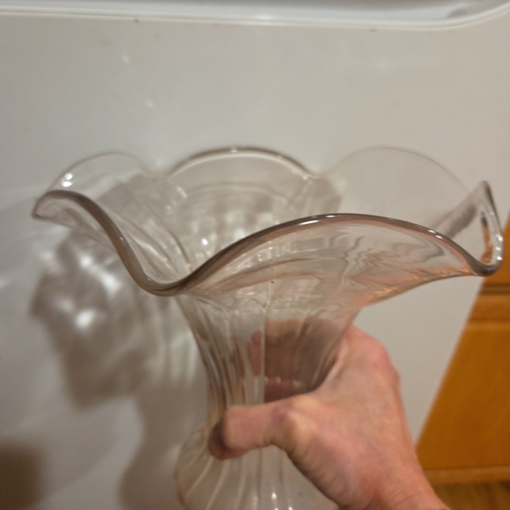 Elegant Clear Glass Vase